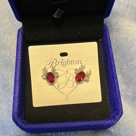 Red Reindeer Earrings - Picture 1 of 3